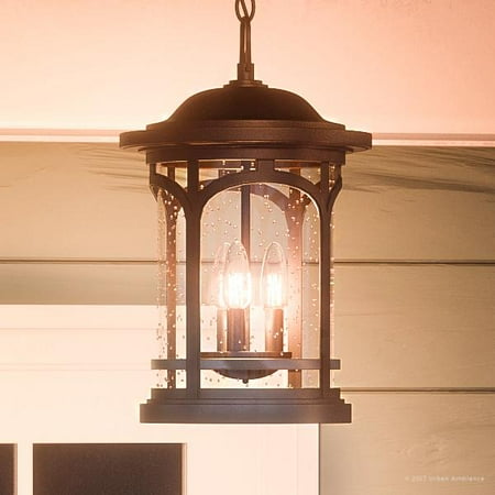 Parisian Iron (Urban Ambiance Luxury Rustic Outdoor Pendant Light, Large Size: 18
