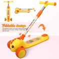 thumbnail image 3 of Patinete plegable para niños con manillar ajustable en altura y ruedas iluminadas. Patinete de tres ruedas para niños de 3 a 9 años. Juguete para jugar al aire libre., 3 of 5