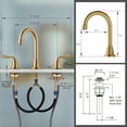 thumbnail image 3 of Gold Bathroom Faucet, WOWOW 8 Inch Widespread Bathroom Faucet 3 Hole, 2 Handles Bathroom Sink Bathroom with Drain Assembly, Brushed Gold Faucet for Bathroom Sink, 3 of 7