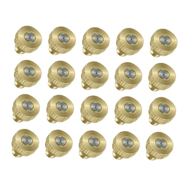 20 boquillas nebulizadoras de latón para sistema de refrigeración exterior, herramienta para patio al aire libre 03 mm