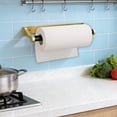 thumbnail image 5 of Paper Towel Holder Under Cabinet, Adhesive Paper Towel Rack for Kitchen, Bathroom, Paper Towel Holder Wall Mount (Gold), 5 of 5
