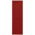thumbnail image 5 of Ekena Millwork 18"W x 46"H True Fit PVC Two Panel Chevron Modern Style Fixed Mount Shutters, Fire Red (Per Pair - Hardware Not Included), 5 of 9