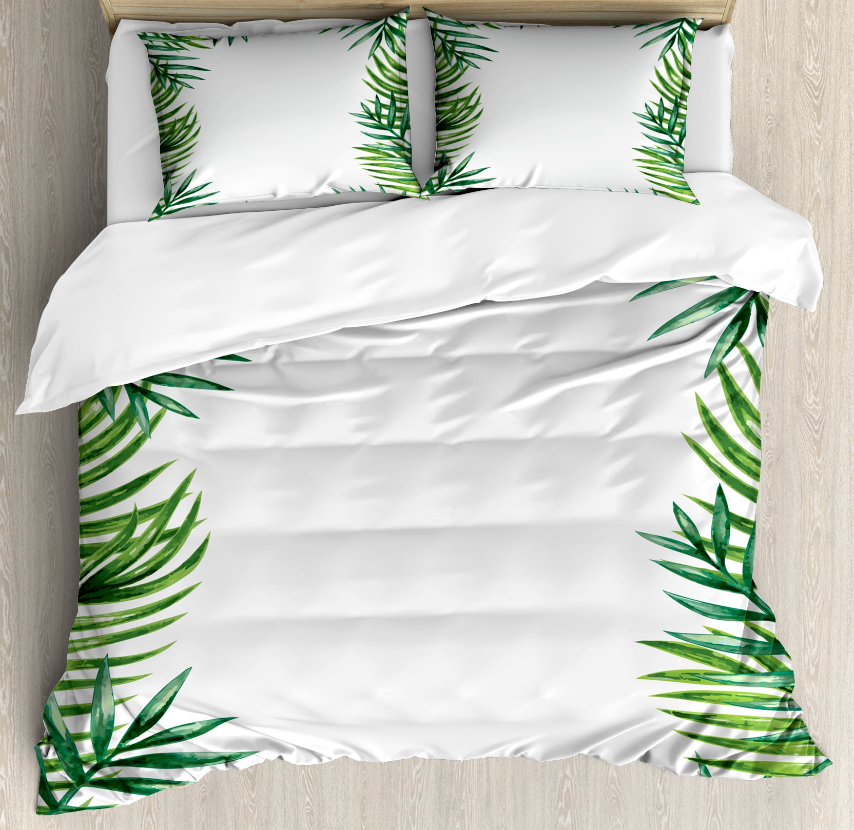 Scandinavian Nature Leaves Retro Duvet Cover Set King Bedding Set
