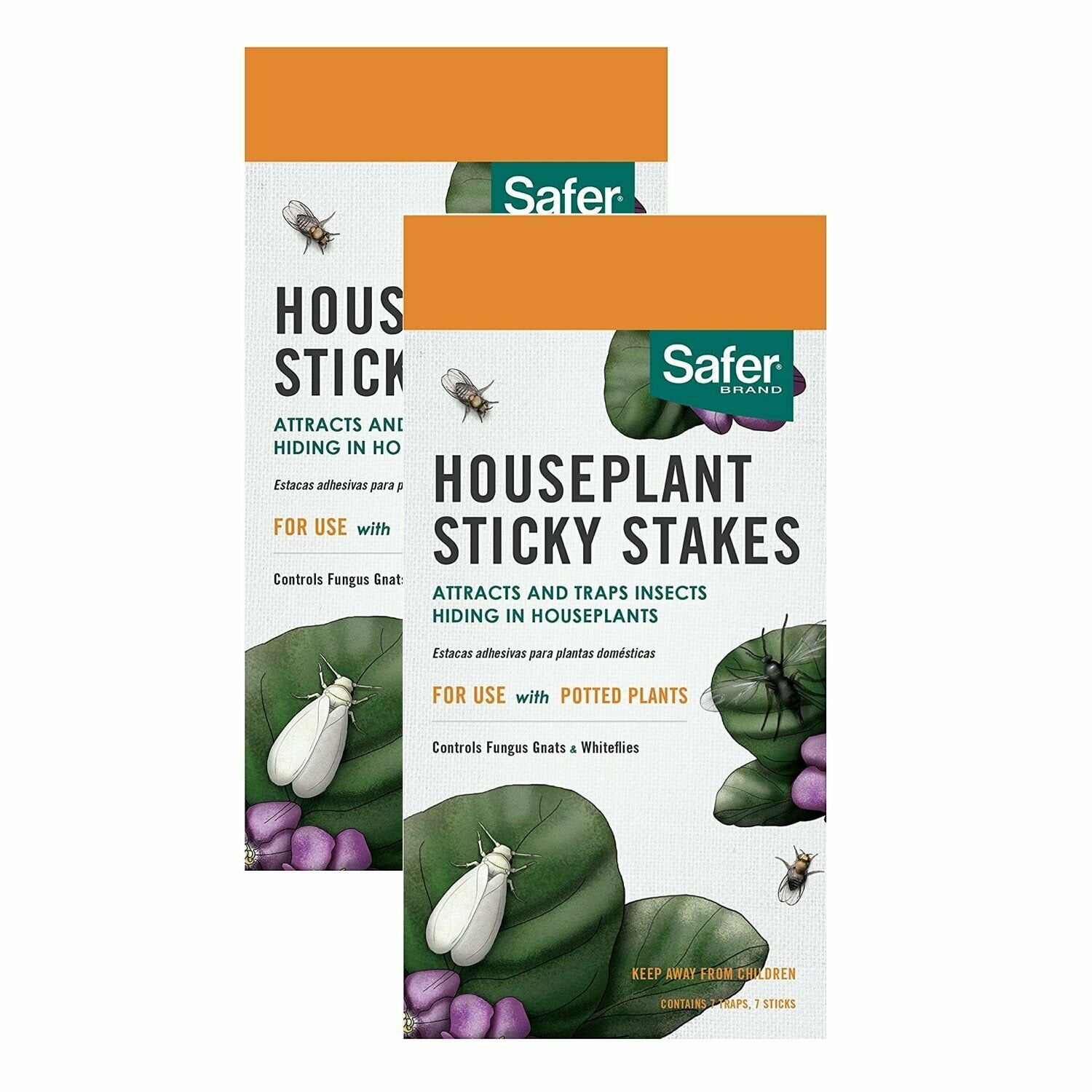 Safer Brand Houseplant Sticky Stakes Insect Trap