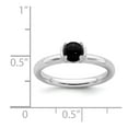 thumbnail image 5 of 925 Sterling Silver Stackable Expressions Polished Black Agate Ring Size: 8; for Adults and Teens; for Women and Men, 5 of 5