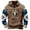 Khaki, variant on PuLe Hoodies Men's Retro Printed Top Long Sleeved Hooded Top Hooded Sweatshirt