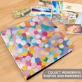 thumbnail image 4 of FORMRS 3 Ring Photo Album 4"x6" Self Adhesive Large Capacity PU Leather Cover, Purple Colorful Circles, 4 of 8