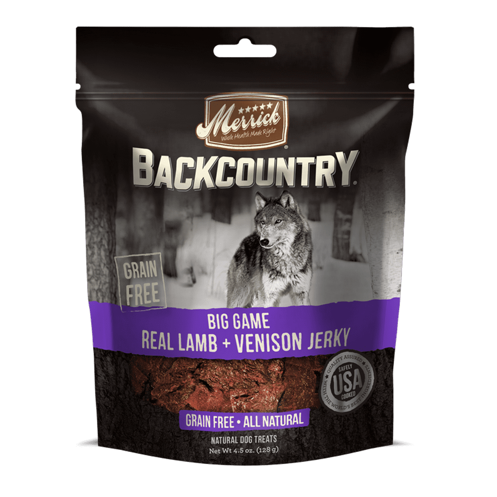 Merrick Backcountry GrainFree Big Game Real Lamb & Venison Jerky Dog