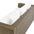 thumbnail image 6 of Modway Convene Outdoor Synthetic Rattan Sofa in Cappuccino and White, 6 of 9