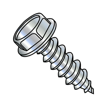 

10-12X2 Unslotted Indented Hex Washer Self Tapping Screw Type A Full Threaded Zinc (Pack Qty 1 000) BC-1032AW