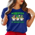 thumbnail image 1 of LSLJS Col Rond Saint Patrick's Imprimé à Quatre Feuilles Manches Courtes Décontracté Ample Haut Manches Courtes Col Rond/chemise, Cadeaux pour Femmes, 1 of 4