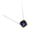 Silver-Toned, variant on PERITANG Womens 14K Gold Plated Square Pendant Cuban Link Chain Necklace with Multicolor Crystal for Everyday Wear 22 Inches Comes with Gift Box
