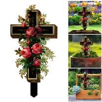 YUEVE Easter Ground Stake Insert Art Garden Decoration Colorful Easter Decoration For Yard For Easter Banner Holder Clips The Garden Marker Mail Arrived Sign Metal Wallet Women Shoe Men Flat Feet