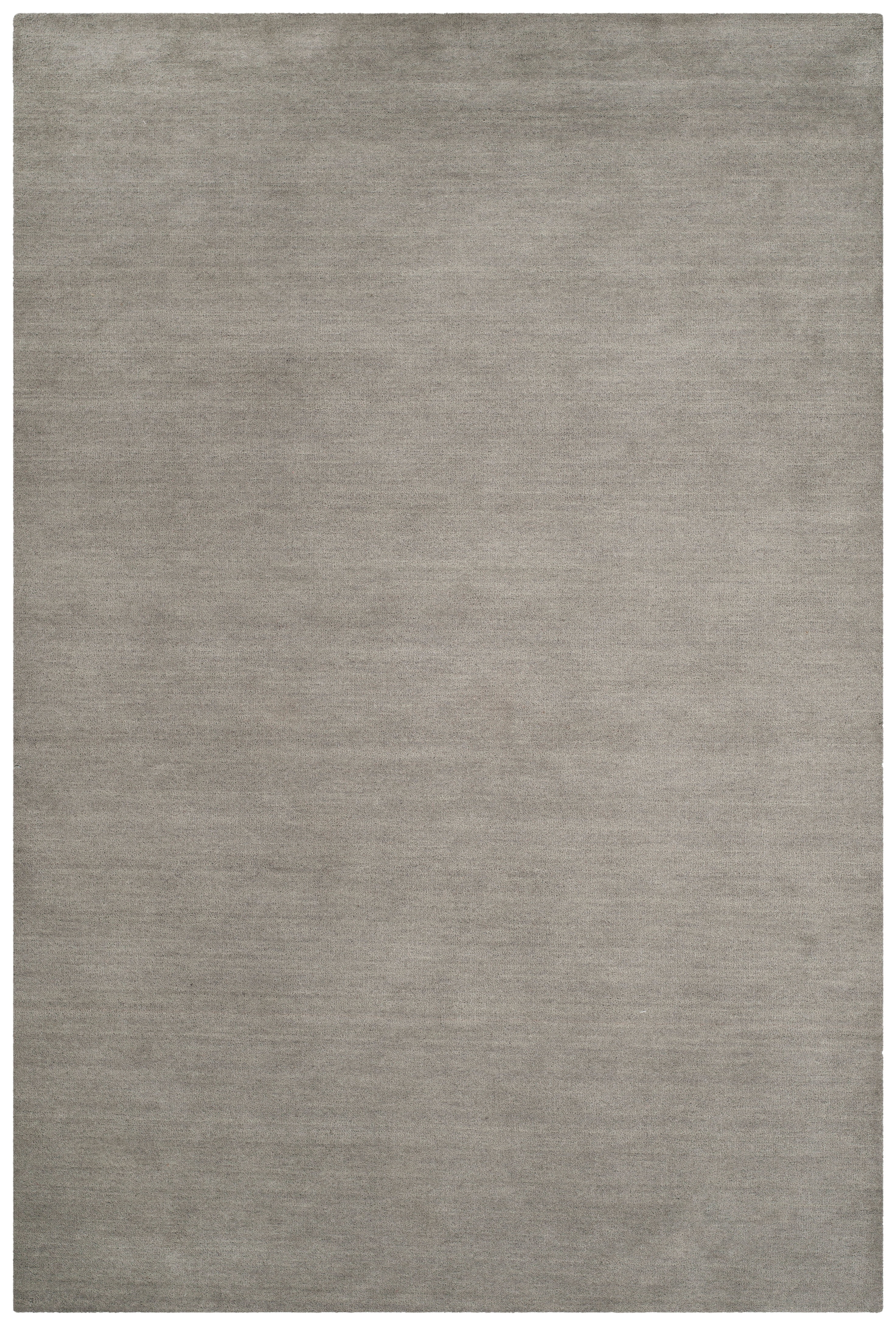 SAFAVIEH Himalaya Rachelle Solid Wool Area Rug, Grey, 6' x 9'