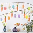 thumbnail image 5 of HongHeng Clearance Under $2.00 12PC Easter Eggs Colorful Foam Particles Simulation Carrot Holiday Decoration Set Decoration Decoration Eggs Hanging Toys, 5 of 6