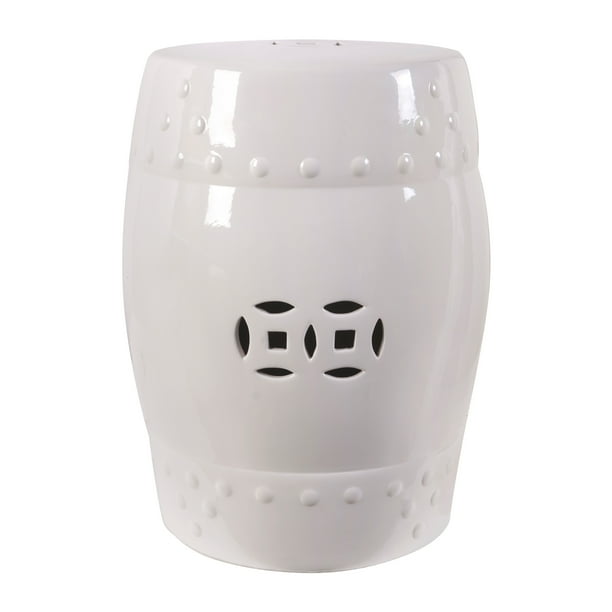 A B Home Zella Ceramic Garden Stool White Com A B Home Zella Ceramic Garden Stool, Ceramic Garden Stool White