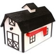 thumbnail image 4 of Amish-Made Deluxe Wooden Mailbox, Dutch Barn Style White with Black Trim, 4 of 4