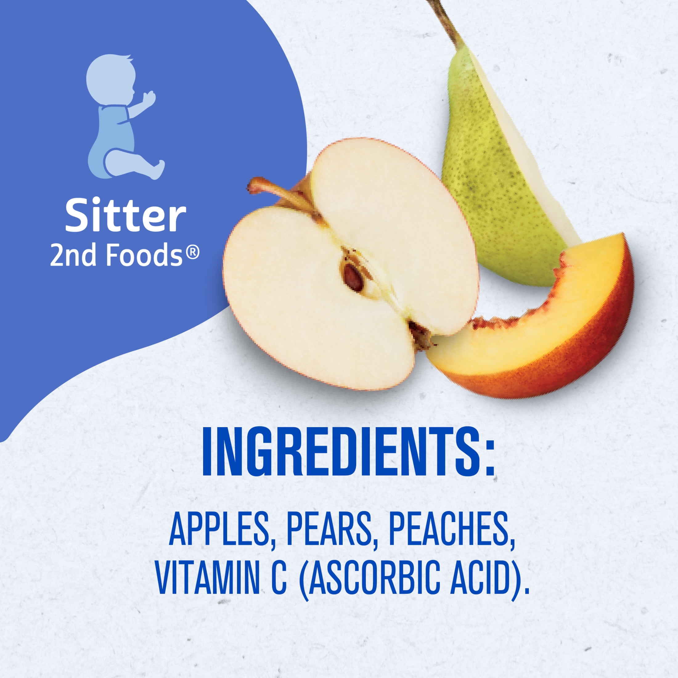 Gerber Toddler Foods, Apple Pear Peach, 3.5 oz Pouch