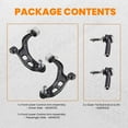thumbnail image 6 of Maxpeedingrods 4 Pcs Front Lower Control Arm & Outer Tie Rod End for Ford Flex 2010 - 2012, 6 of 8