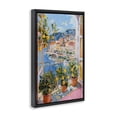thumbnail image 3 of Stupell Industries Seaside Town Window View Landscape & Nature Painting Black Floater Framed Canvas Art Print Wall Art, 21 x 31, 3 of 9
