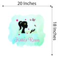 thumbnail image 4 of Personalized Watercolor Decal Bedroom Wall Decal for Children Colorful Butterfly Stars Customize Name Cute Custom Name Décor - Size: 20 In x 18 In, 4 of 5