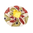 thumbnail image 1 of Bonnet Cap Floral Print African Style Satin Polyester Comfortable Hair Care Hat for Daily Wear, 1 of 11