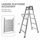 thumbnail image 3 of BESTYASH Plataforma Ajustable Para Plegable De Hierro Con Para Herramientas Color Plata, 3 of 8