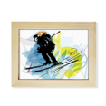 thumbnail image 1 of Sport Athletes Skiing Sports Watercolor Sketch Desktop Photo Frame Picture Art Decoration Painting 6x8 inch, 1 of 3
