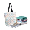 thumbnail image 2 of FORMRS Womens Canvas Tote Bag with Zipper Inner Pocket Shoulder Handbag, Small Pink Pattern, 2 of 7