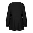 thumbnail image 5 of Sweater Dress for Women Long Sleeve Crewneck Knit Ribbed Short Dress Solid Color Casual Loose Fall Dress with Pockets, 5 of 7