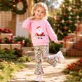 thumbnail image 4 of Enyan Kids Girls Christmas Clothes Toddler Fall Winter Outfit Santa Claus Print Sweatshirt and Pant 2Pcs Xmas Set, 4 of 9