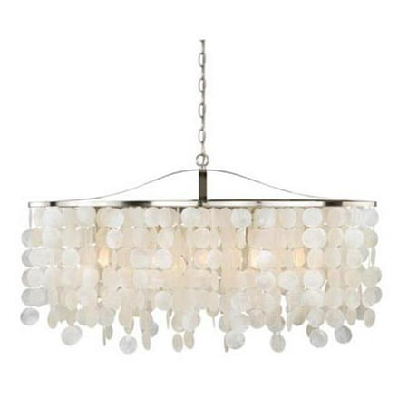 

Elsa Capiz Shell 36 in. Pendant - Satin Nickel