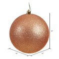 thumbnail image 2 of Vickerman Bouchon Percé Boule Pailletée Or Rose 10 Pouces - N592558DG, 2 of 2