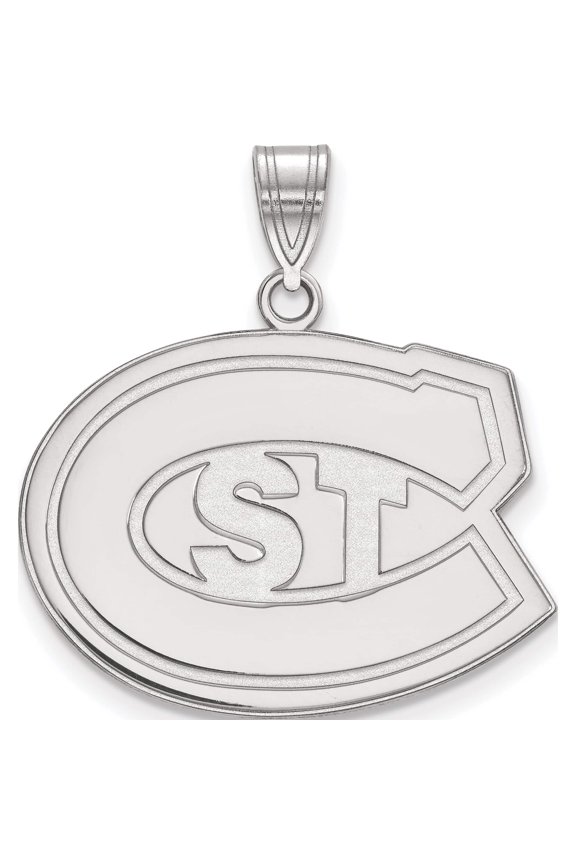 Sterling Silver Rh-Plated Logoart St. Cloud State Large Pendant (26 X 25) Made In United States ss002stc