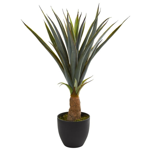 Nearly Natural 30" Plastic Agave Artificial Plant, Green