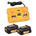 thumbnail image 1 of Cargador de batería Aoasur DCB102 para Dewalt 20V 6.0Ah, paquete de 2, 1 of 7