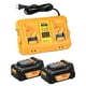 thumbnail image 1 of Cargador de batería Aoasur DCB102 para Dewalt 20V 6.0Ah, paquete de 2, 1 of 7