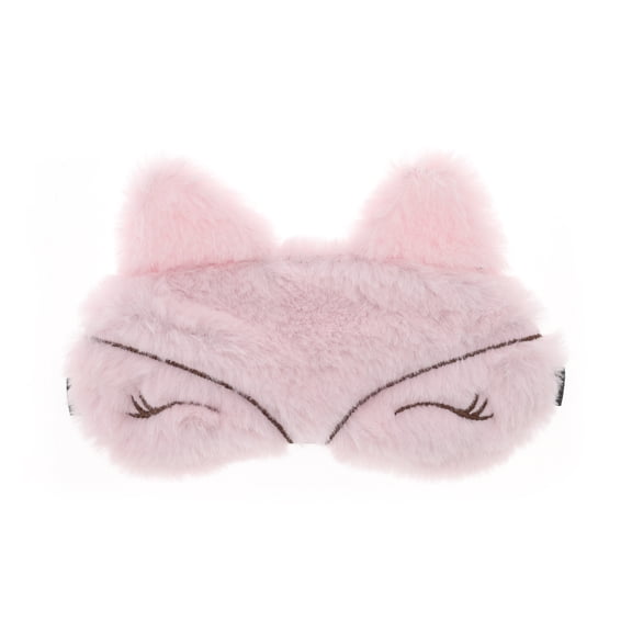 Unique Bargains Soft Fox Eyes Sleep Mask Eye Shade Cover for Rest and Travel Pink
