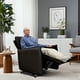 thumbnail image 4 of Sillón Reclinable Eléctrico Piel Negra Mecedora, 4 of 9