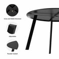 thumbnail image 3 of LAUSAINT HOME Round Outdoor Coffee Table, 27.6” Weather Resistant Metal Patio Side Table, Black, 3 of 7