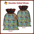 thumbnail image 2 of Rocae Construction Machinery Print Christmas Drawstring Linen Gift Bag with Drawstrings Treat Bag Goody Present Bags for Christmas Party Favor, 2 of 8