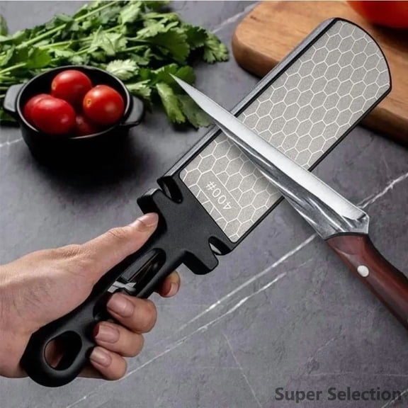 Knife Sharpener, 5-in-1 Professional Knife Sharpener With Diamond Whetstone, 400/1000 Grit Sharpening Stone & Guided Slots For Kitchen, Hunting, Chef Knives, Non-Slip Handle
