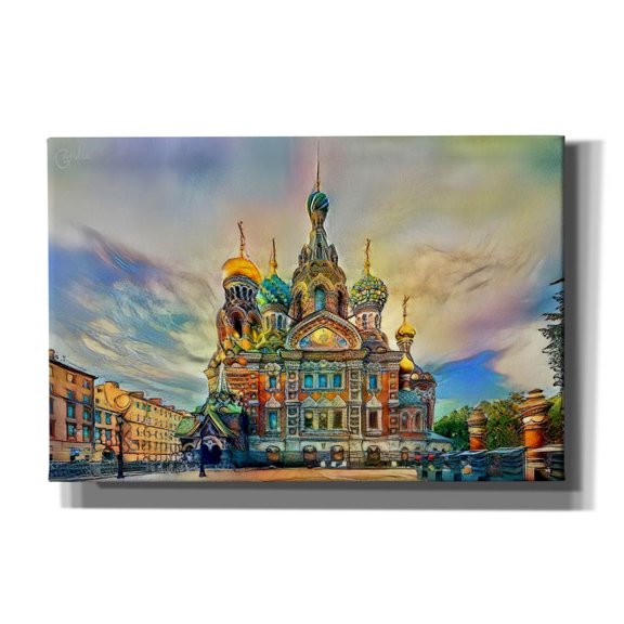 Epic Graffiti 'Saint Petersburg Russia Church of the Savior on Spilled Blood Ver2' by Pedro Gavidia, Canvas Wall Art, 18"x12"