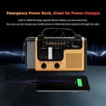 thumbnail image 2 of Radio de emergencia Manivela Radio solar con función BT Ranura para tarjeta TF Banco de energ Carevas Equipo de radio, 2 of 7