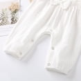 thumbnail image 6 of Douhoow 0-24 Months Baby Girl Cotton Linen Romper Sleeveless Round Collar Jumpsuit Headdress, 6 of 8