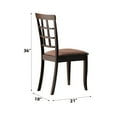 thumbnail image 2 of Wood Side Chairs ( Of 2). Dark Brown Microfiber Seat, Elegant , Modern Look 2 In - Detail, Seating, Dining Room Elegance, 2 of 2