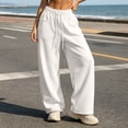 thumbnail image 4 of Xdegoge High Waisted Palazzo Pants for Women Baggy Drawstring Straight Leg Pants with Pockets Comfy Activewear Workout Running Relaxed Fit Summer Bottoms, 4 of 6