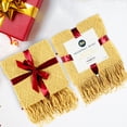 thumbnail image 7 of ModernlyBasic Knitted Throw Blanket, 50 x 60 inch, Warm & Cozy Decorative Throw Blankets with Tassels, Fancy Throw Blankets for Couch, Textured Solid Soft Knit Blanket - Mustard, 7 of 7