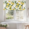 thumbnail image 4 of Summer Lemon Valances for Windows, 60 x 18in, Leaf Yellow Fruit Countryside Watercolor Flower Rod Pocket Kitchen Valance Curtain Light Filtering Window Treatments for Living Room Bedroom, 1 Panel, 4 of 7