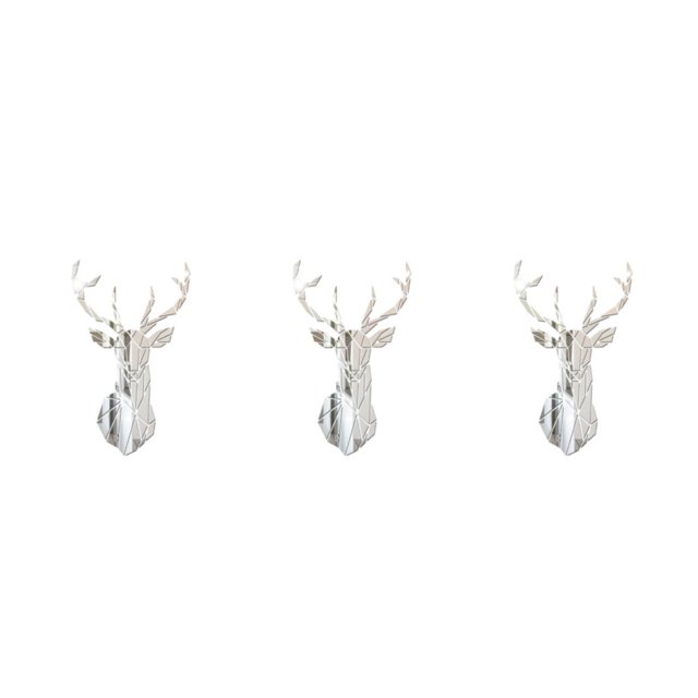 Youkk Personalized Home Style 3D Mirror Wall Stickers For Creating Unique Decor Self Adhesive Living Space silver XL 3Set